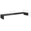 Soporte Para Tv/elevador Monitor Cristal Negro 120x30x13 Cm