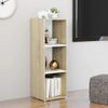 Mueble Para Tv Madera Contrachapada Blanco Y Roble 107x35x37 Cm