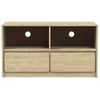 Mueble De Tv Sauda Madera Maciza Pino Color Roble 99x43x55 Cm