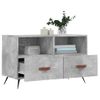 Mueble Para Tv Madera Contrachapada Gris Hormigón 80x36x50 Cm