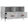 Mueble Para Tv Madera Contrachapada Gris Hormigón 80x36x50 Cm