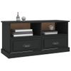 Mueble Para Tv Madera Contrachapada Negro 93x35,5x45 Cm