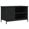 Mueble Para Tv Madera Contrachapada Negro 80x40x50 Cm