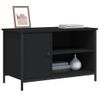 Mueble Para Tv Madera Contrachapada Negro 80x40x50 Cm