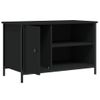 Mueble Para Tv Madera Contrachapada Negro 80x40x50 Cm