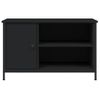 Mueble Para Tv Madera Contrachapada Negro 80x40x50 Cm