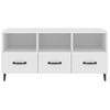 Mueble De Tv Madera Contrachapada Blanco 102x35x50 Cm