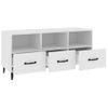 Mueble De Tv Madera Contrachapada Blanco 102x35x50 Cm