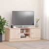 Mueble De Tv Alta Madera Maciza De Pino 112x35x41 Cm