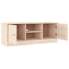 Mueble De Tv Alta Madera Maciza De Pino 112x35x41 Cm