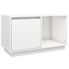 Mueble Para Tv De Madera Maciza De Pino Blanco 74x35x44 Cm