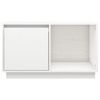 Mueble Para Tv De Madera Maciza De Pino Blanco 74x35x44 Cm