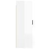 Mueble Para Tv De Pared Blanco Brillante 40x34,5x100 Cm