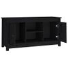 Mueble De Tv De Madera Maciza De Pino Negro 103x36,5x52 Cm