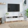 Mueble De Tv Madera Contrachapada Blanco 150x30x44,5 Cm