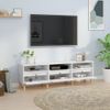 Mueble De Tv Madera Contrachapada Blanco 150x30x44,5 Cm