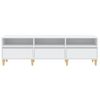 Mueble De Tv Madera Contrachapada Blanco 150x30x44,5 Cm