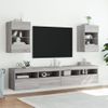 Mueble De Tv De Pared Con Luces Led Gris Sonoma 40x30x60,5 Cm