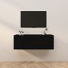 Muebles Para Tv De Pared 2 Unidades Negro 57x34,5x40 Cm