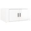 Mesa De Centro Madera Contrachapada Blanco Brillo 80x50x36 Cm