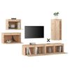 Muebles Para Tv 5 Piezas Madera Maciza De Pino