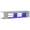 Mueble De Tv Con Luces Led Gris Sonoma 135x39x30 Cm