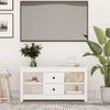 Mueble Para Tv De Madera Maciza De Pino Blanco 103x36,5x52 Cm