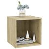 Muebles De Tv 2unidades Madera Contrachapada Roble Sonoma 37x35x37cm