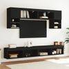 Muebles De Tv Con Luces Led 2 Unidades Negro 100x30x30 Cm