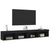 Muebles De Tv Con Luces Led 2 Unidades Negro 100x30x30 Cm