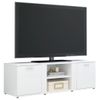 Mueble Tv Madera Contrachapada Blanco Brillante 120x34x37 Cm