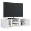 Mueble Tv Madera Contrachapada Blanco Brillante 120x34x37 Cm