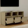 Mueble De Tv Madera Contrachapada Roble Sonoma 102x37,5x52,5 Cm