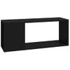 Mueble Para Tv Madera Contrachapada Negro 80x24x32 Cm