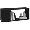 Mueble Para Tv Madera Contrachapada Negro 80x24x32 Cm