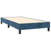 Cama Box Spring Colchón Y Led Terciopelo Azul Oscuro 100x200 Cm