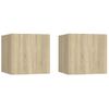 Muebles De Pared Para Tv 2 Unidades Color Roble Sonoma 30,5x30x30cm