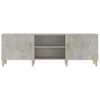 Mueble De Tv Madera Contrachapada Gris Hormigón 150x30x50 Cm