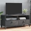 Mueble De Tv Viken Madera Maciza De Pino Gris Antracita