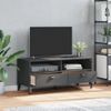 Mueble De Tv Viken Madera Maciza De Pino Gris Antracita