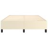 Estructura De Cama Box Spring Cuero Sintético Crema 140x200 Cm