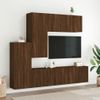 Muebles De Tv De Pared 5 Piezas Madera De Ingeniería Marrón Roble