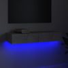 Mueble Para Tv Con Luces Led Gris Hormigón 90x35x15,5 Cm