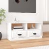 Mueble De Tv Madera Contrachapada Blanco Brillo 93x35,5x45 Cm