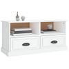 Mueble De Tv Madera Contrachapada Blanco Brillo 93x35,5x45 Cm