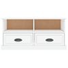 Mueble De Tv Madera Contrachapada Blanco Brillo 93x35,5x45 Cm