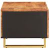 Mesa De Centro Madera Maciza De Mango Negro Marrón 80x50x40 Cm