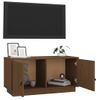 Mueble De Tv Madera Maciza De Pino Marrón Miel 80x34x40 Cm