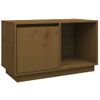 Mueble De Tv Madera Maciza De Pino Marrón Miel 74x35x44 Cm