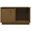 Mueble De Tv Madera Maciza De Pino Marrón Miel 74x35x44 Cm